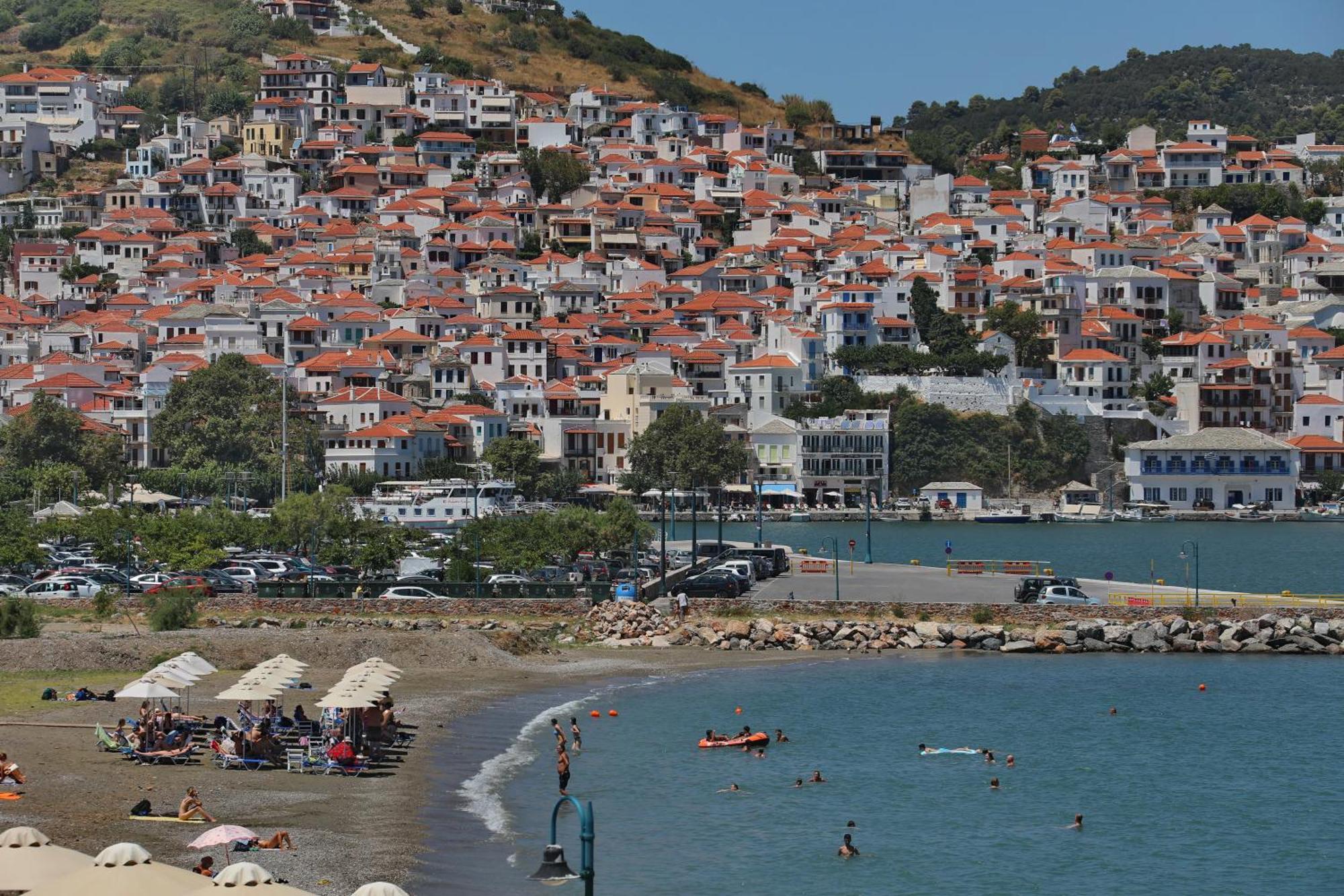 Mamma Mia Hotel Skopelos Town Bagian luar foto