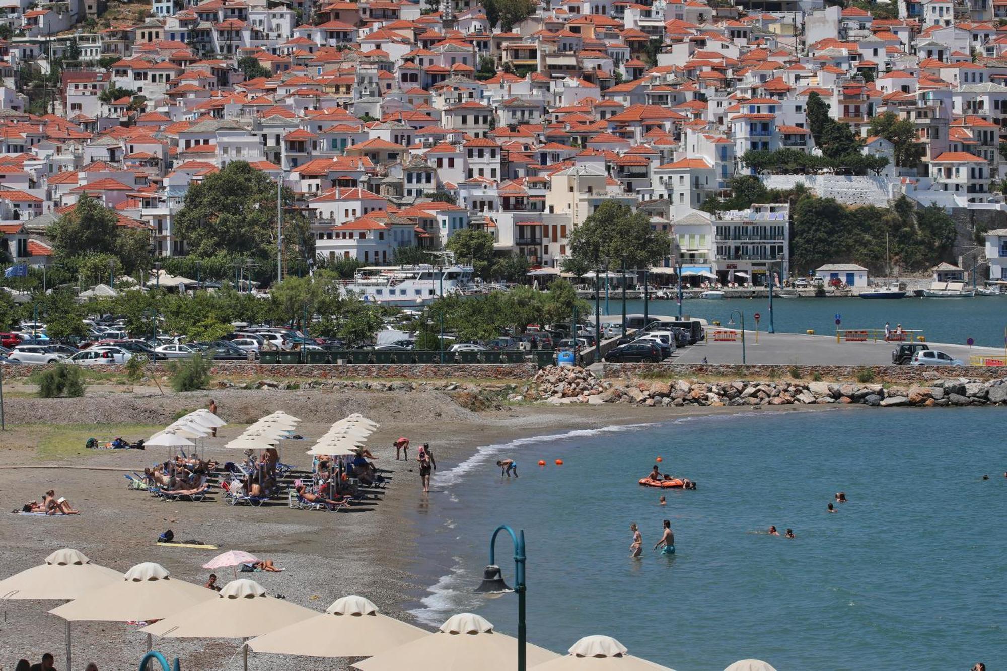 Mamma Mia Hotel Skopelos Town Bagian luar foto